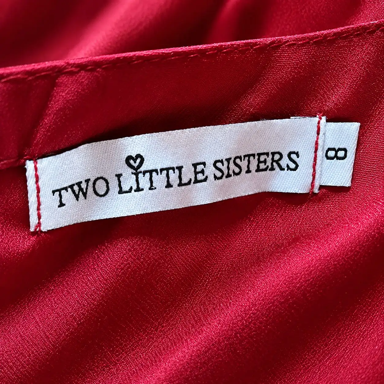 Two little sisters maroon maxi dress with floral print - Size 8 – photo 3
