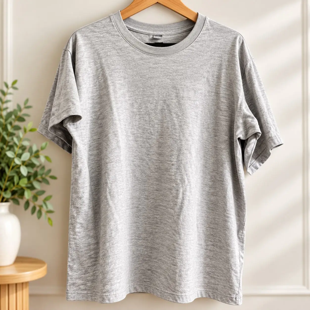 Mens light grey Corr long line cotton t/shirt - Size M – photo 2
