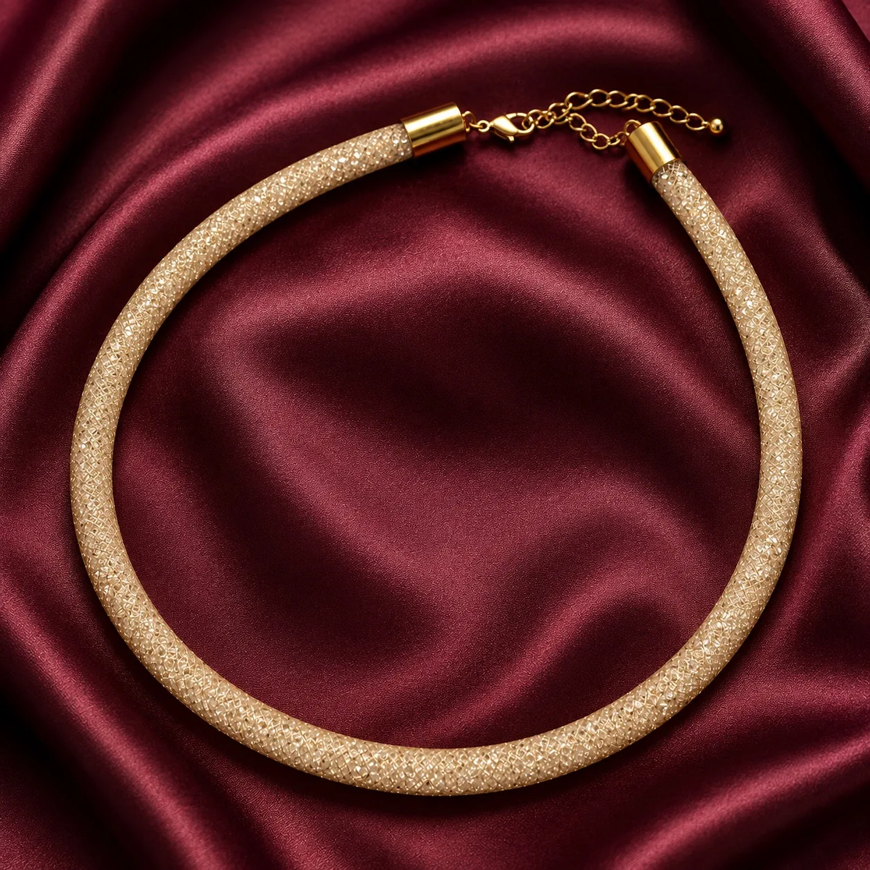 Swarovski champagne coloured necklace with box — photo 7