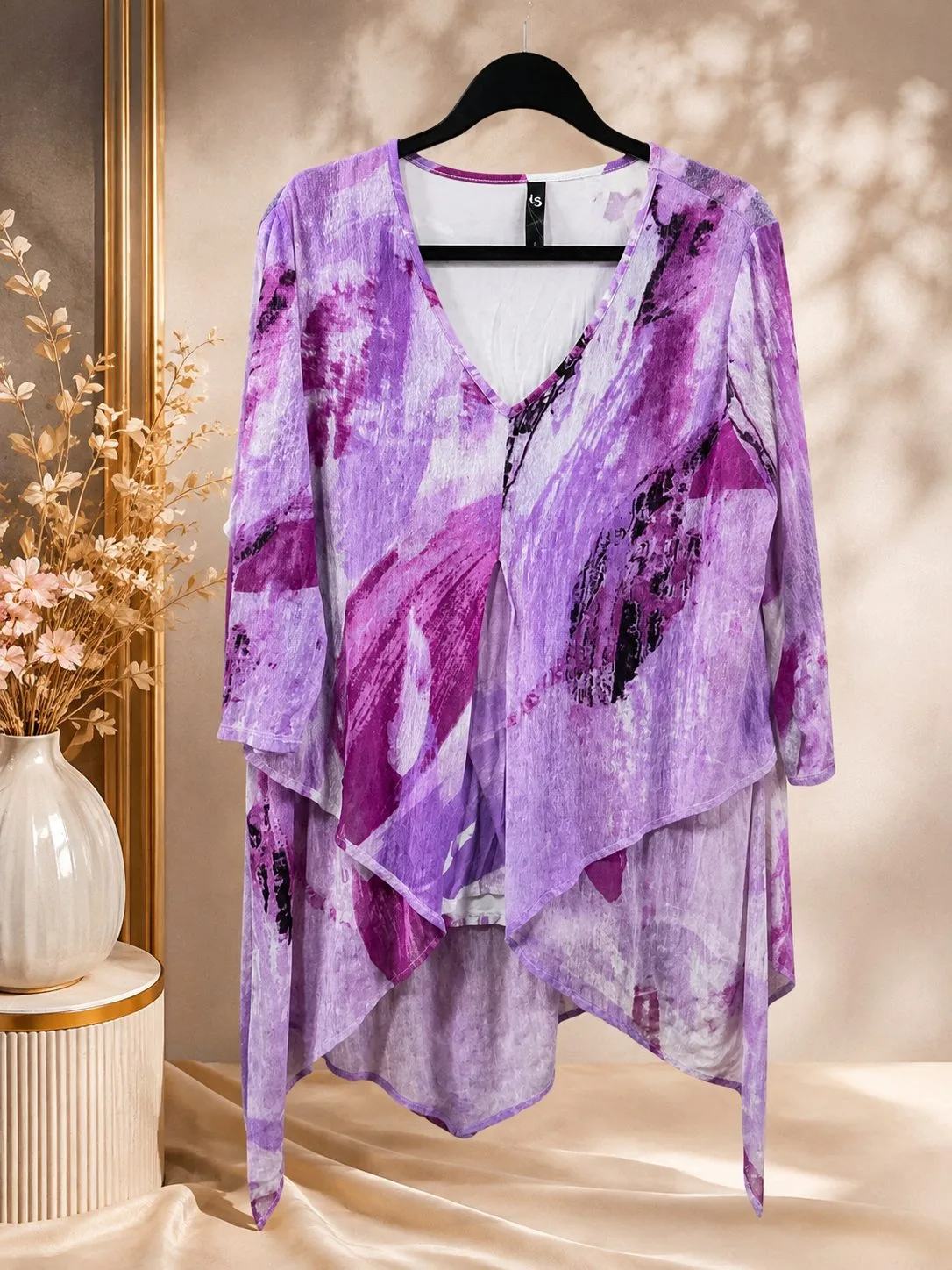 TS Tunic top with overlay fully lined - Size Small — photo 2