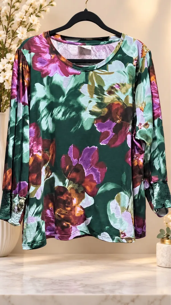 Sussan floral long sleeve top- size XXXL