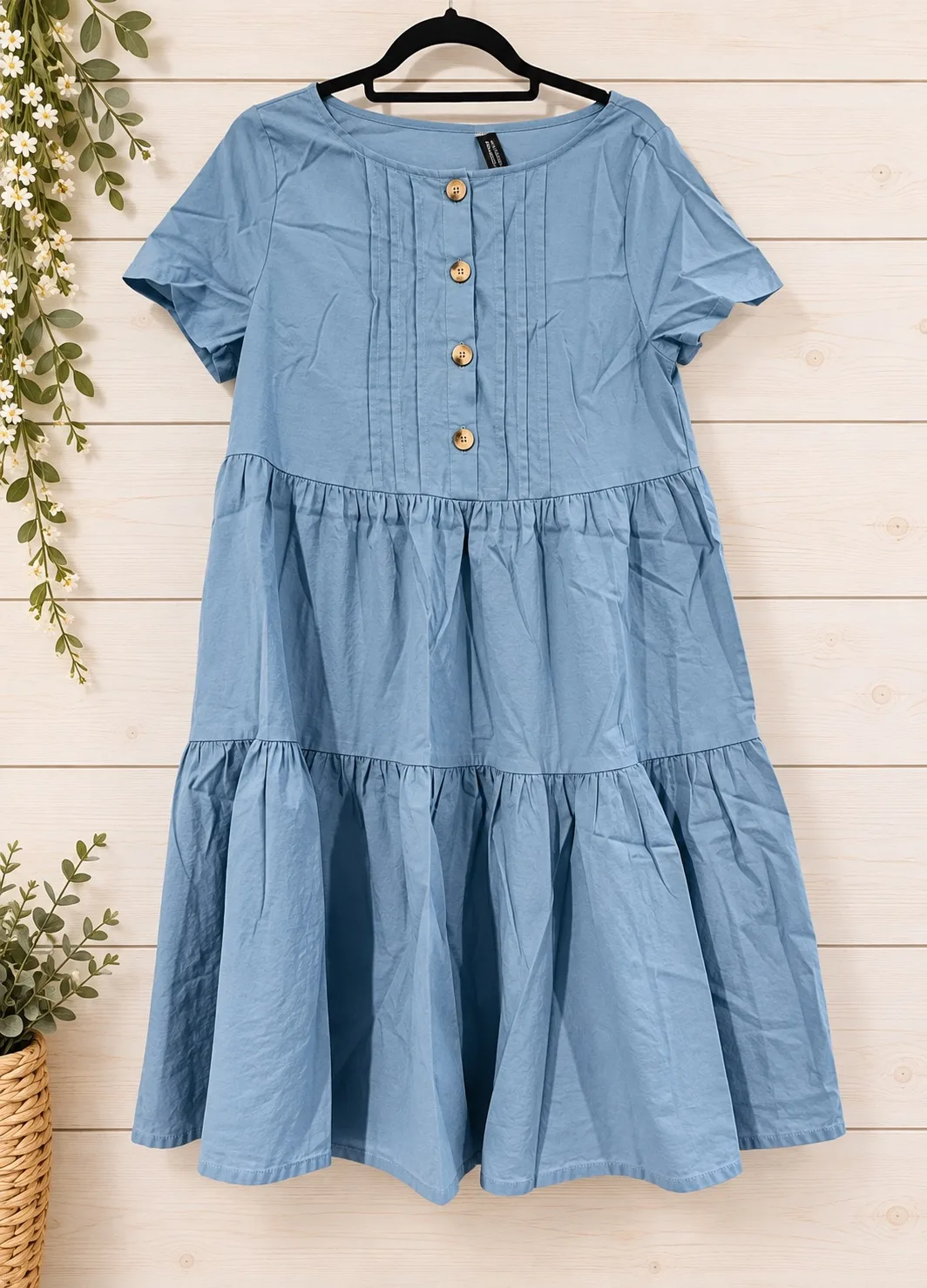Pale blue shift dress size L – photo 2