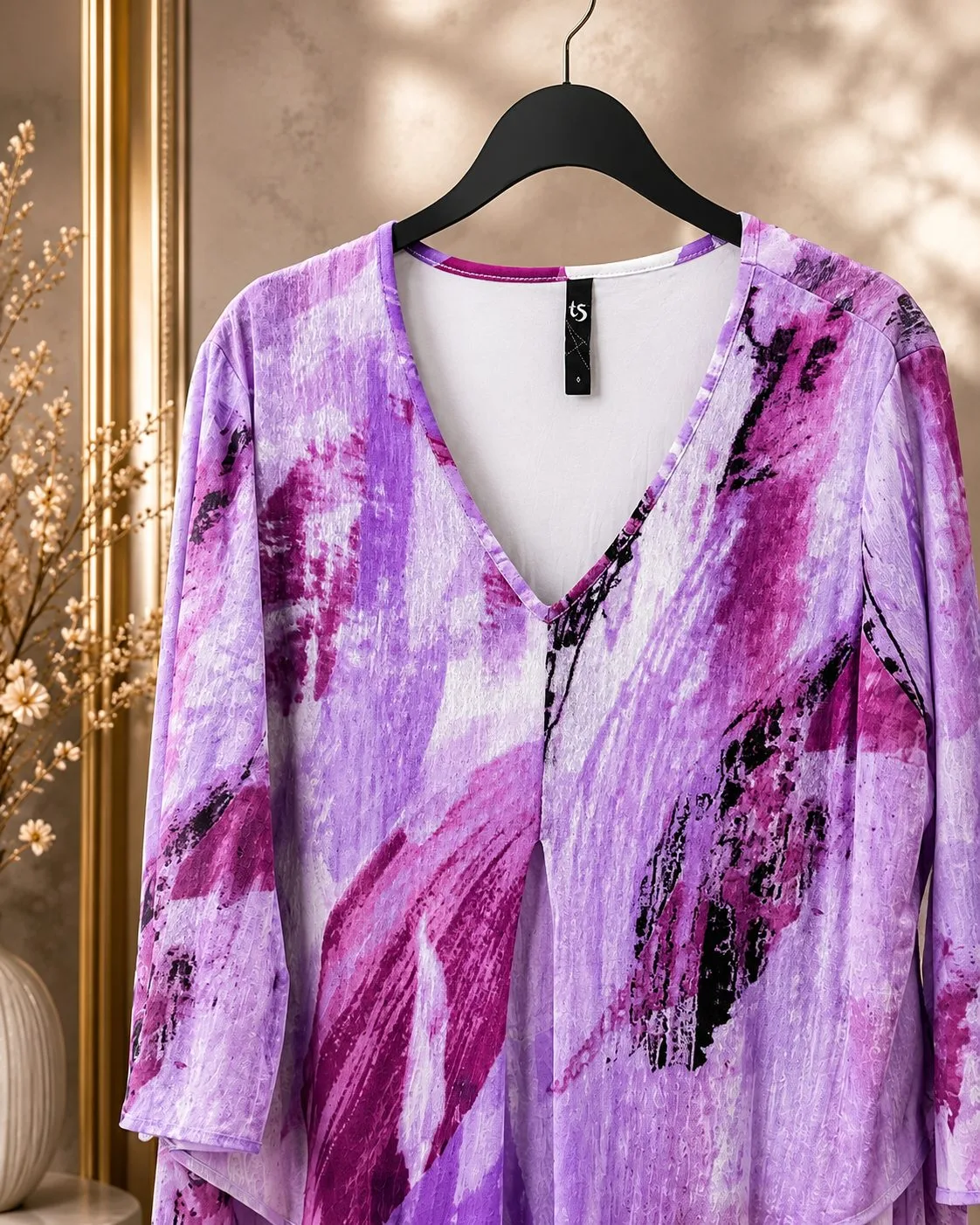TS Tunic top with overlay fully lined - Size Small — photo 3