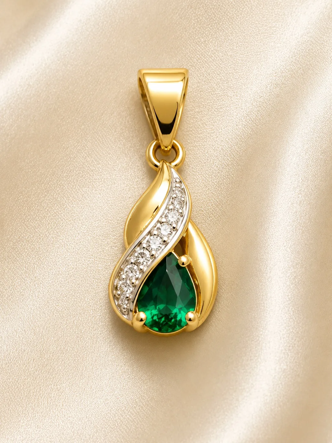 9kt emerald & gold necklace — photo 2