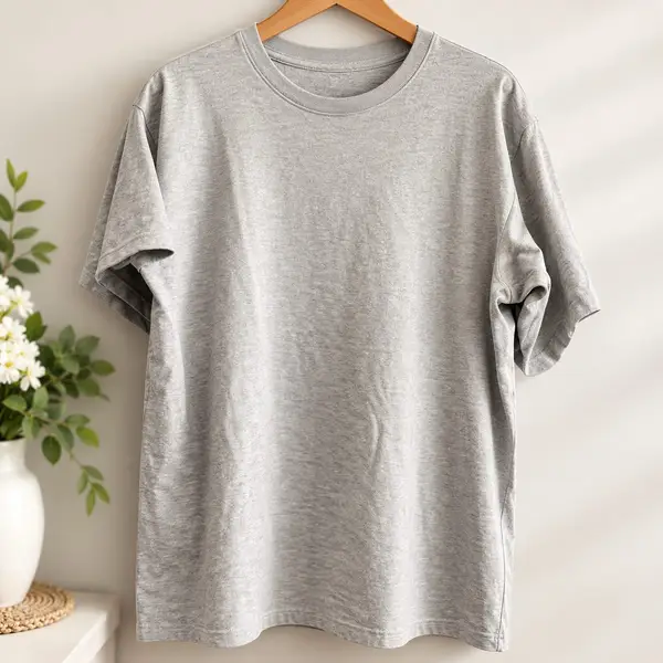Mens light grey Corr long line cotton t/shirt - Size M