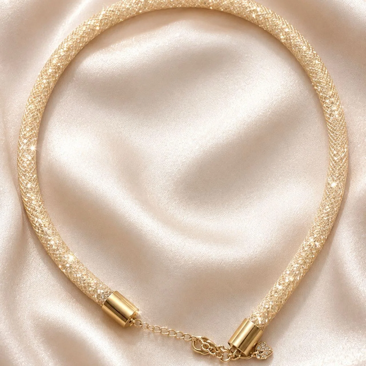 Swarovski champagne coloured necklace with box — photo 4