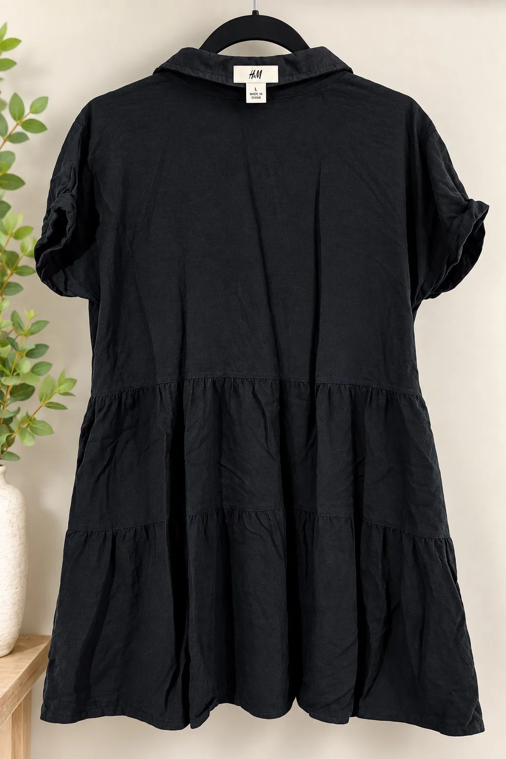 H & M black button down dress. Size M. — photo 3