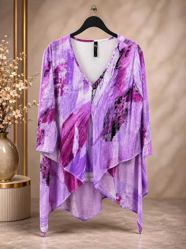 TS Tunic top with overlay fully lined - Size Small