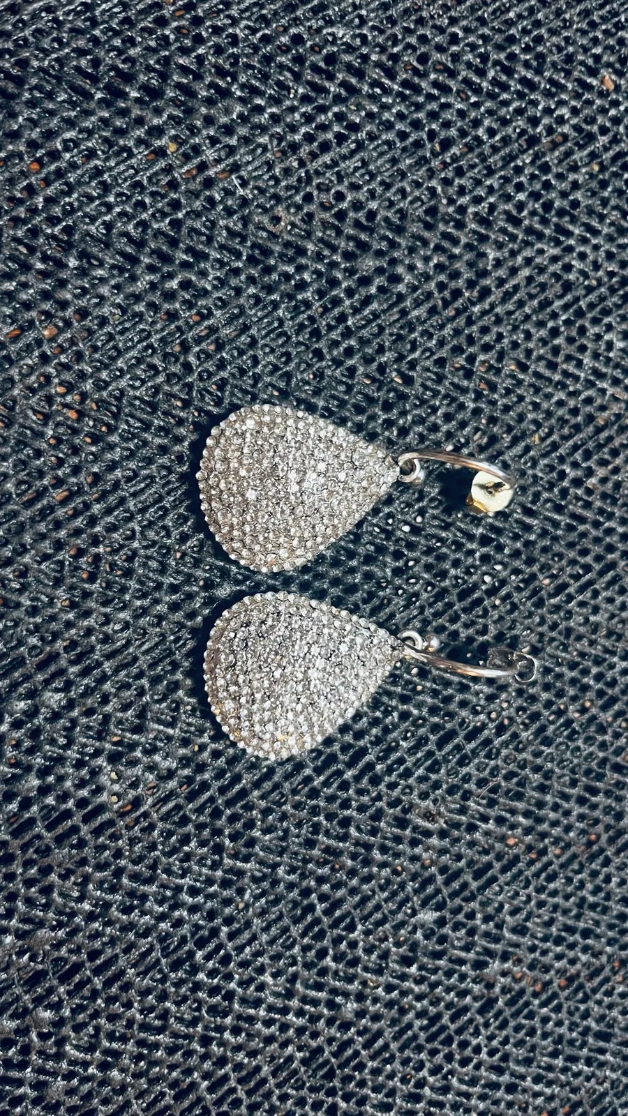 Sparkle silver tone dangling earrings — photo 5