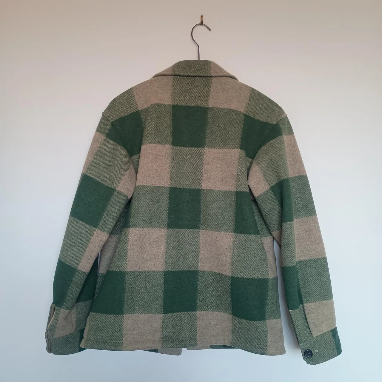 Uniqlo Green Buffalo Check Oversized Shacket Jacket — photo 2