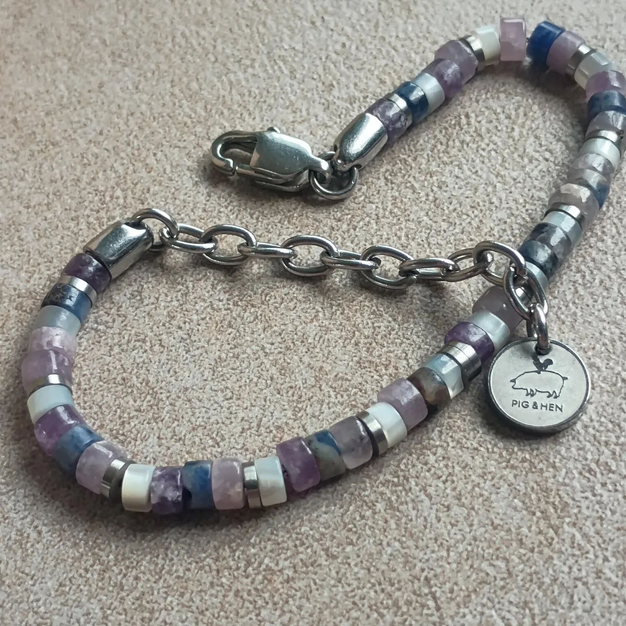 Authentic Pig & Hen "Brontide Mosaic" Gemstone Bracelet (Novara Colorway – photo 2