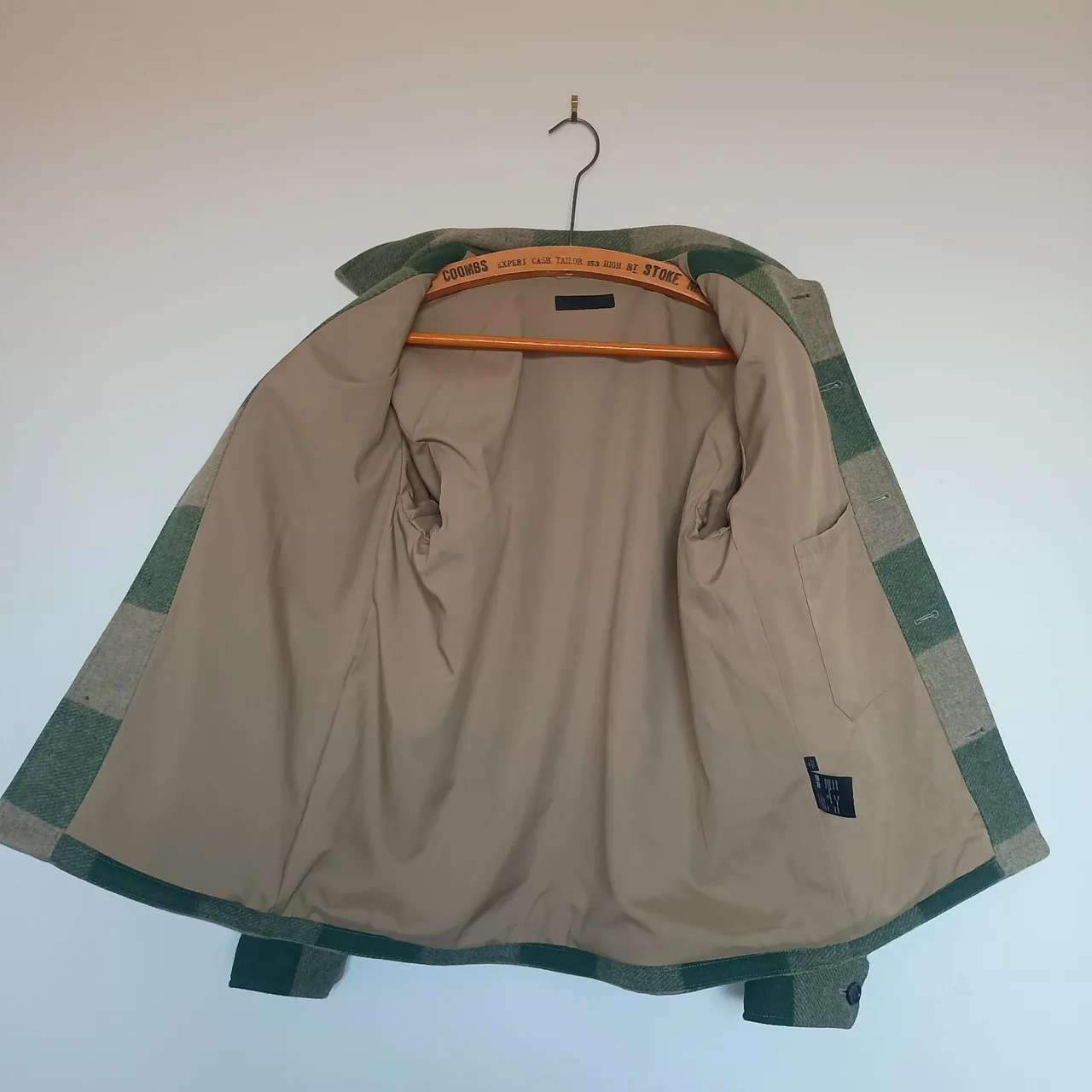 Uniqlo Green Buffalo Check Oversized Shacket Jacket — photo 3