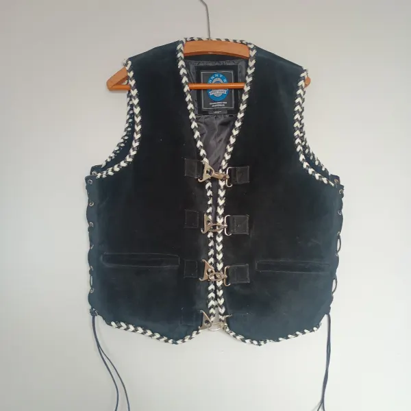 Johnny Reb 'Springbrook' Suede Motorcycle Vest - Size L