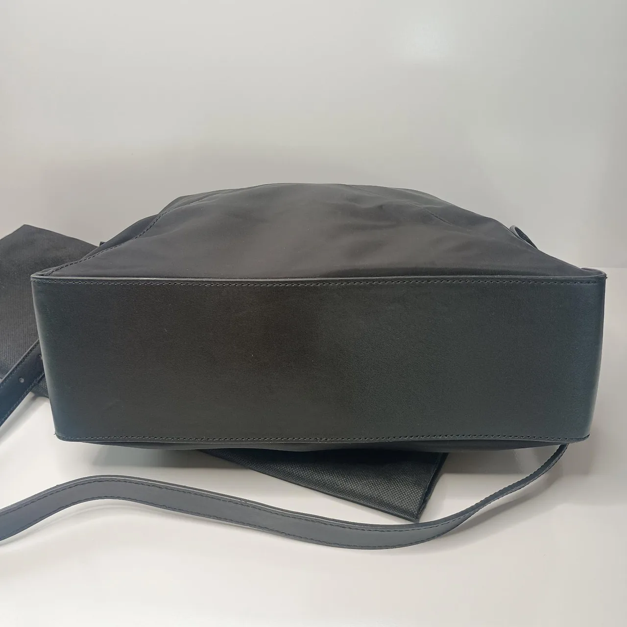 Calvin Klein Collection Black Nylon & Leather Crossbody Bag (w/ Dust Bag) – photo 4