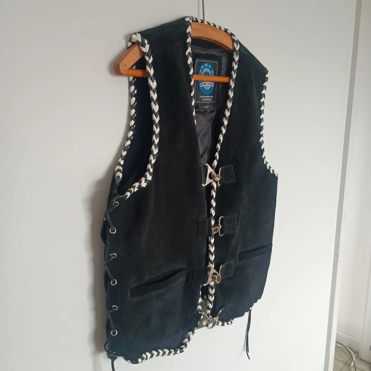 Johnny Reb 'Springbrook' Suede Motorcycle Vest - Size L – photo 4