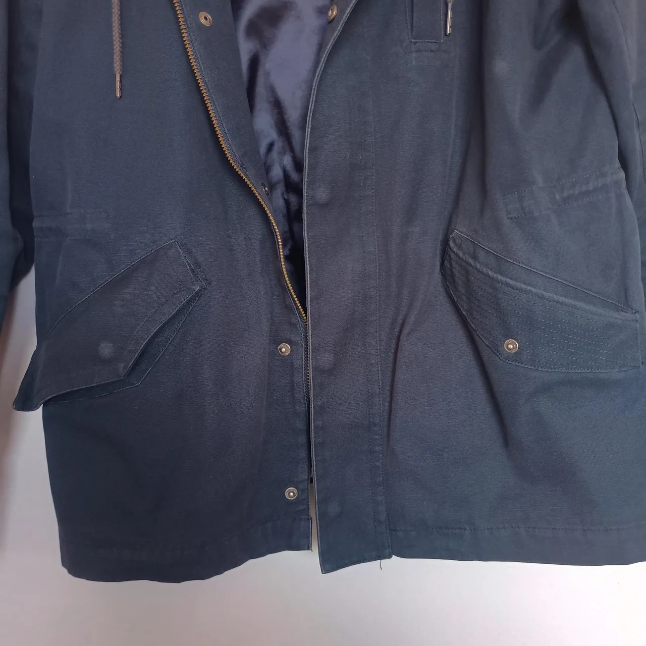 Jack London Navy Blue Hooded Parka Jacket Size L — photo 5