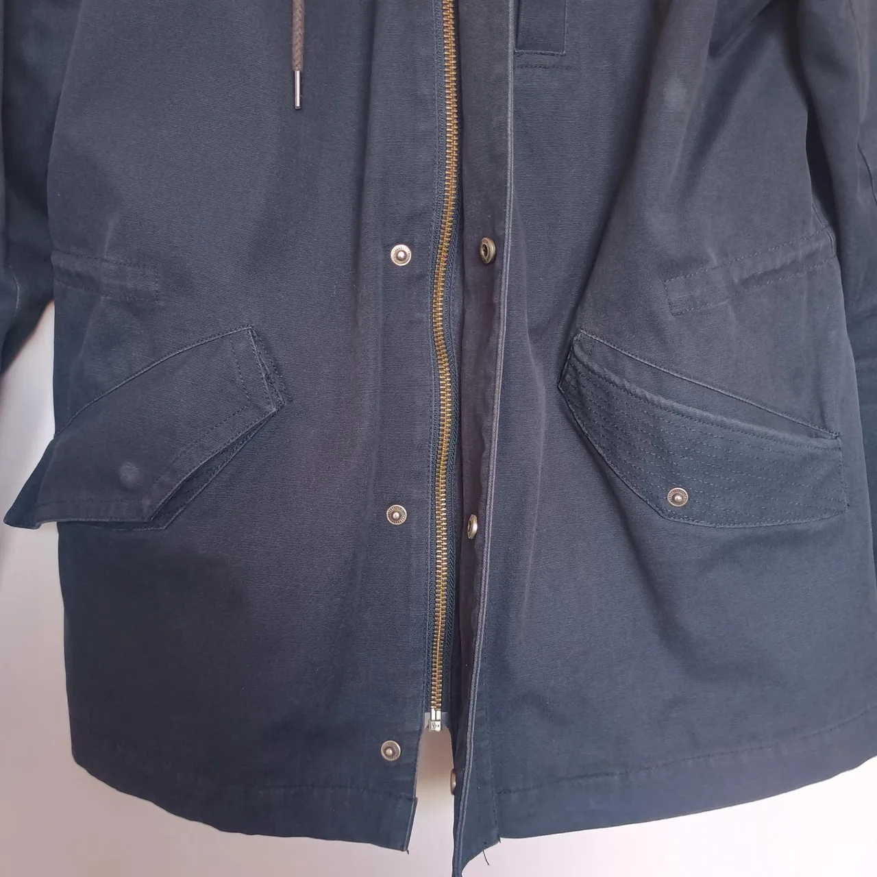 Jack London Navy Blue Hooded Parka Jacket Size L — photo 4