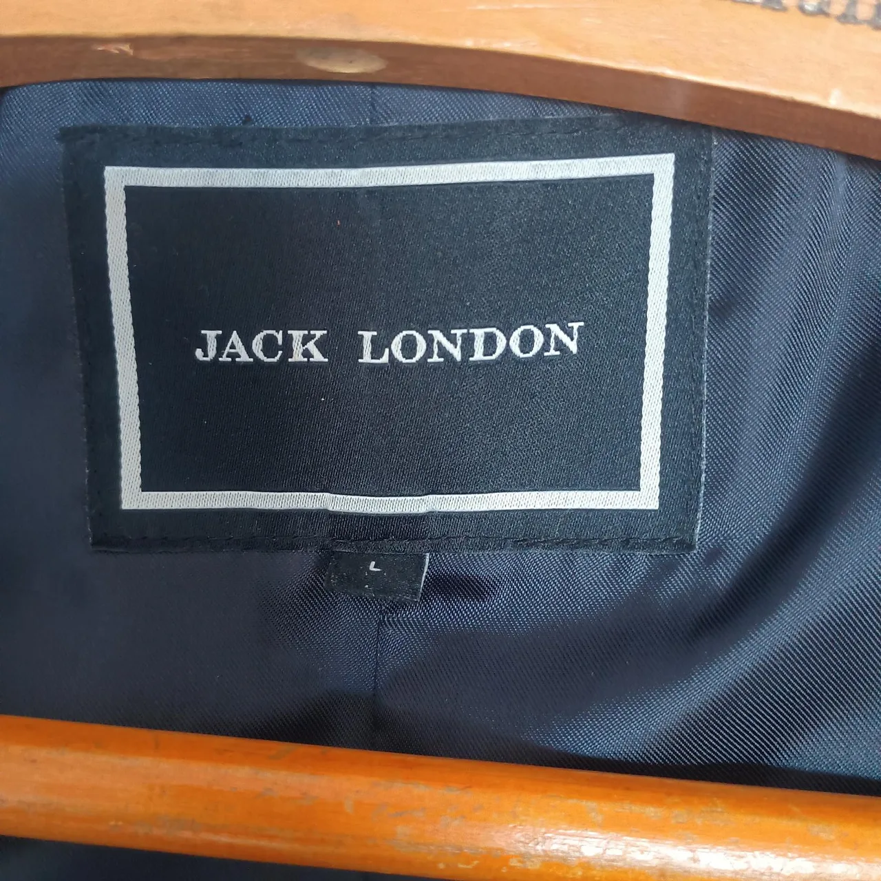 Jack London Navy Blue Hooded Parka Jacket Size L — photo 3