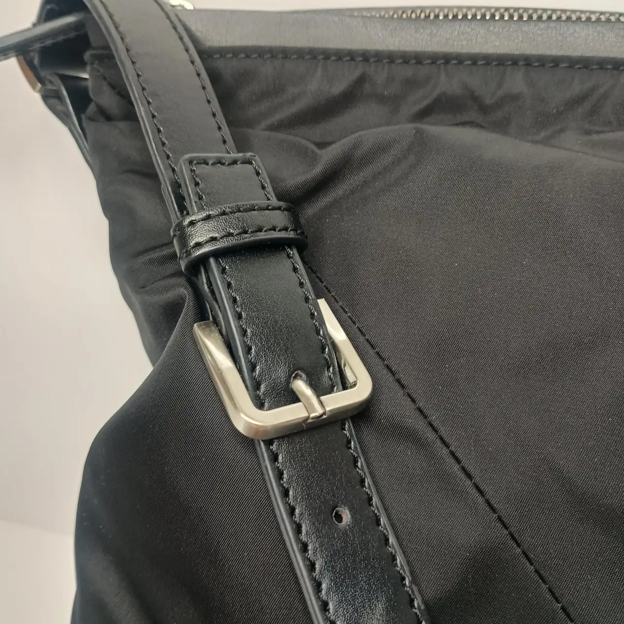Calvin Klein Collection Black Nylon & Leather Crossbody Bag (w/ Dust Bag) – photo 7