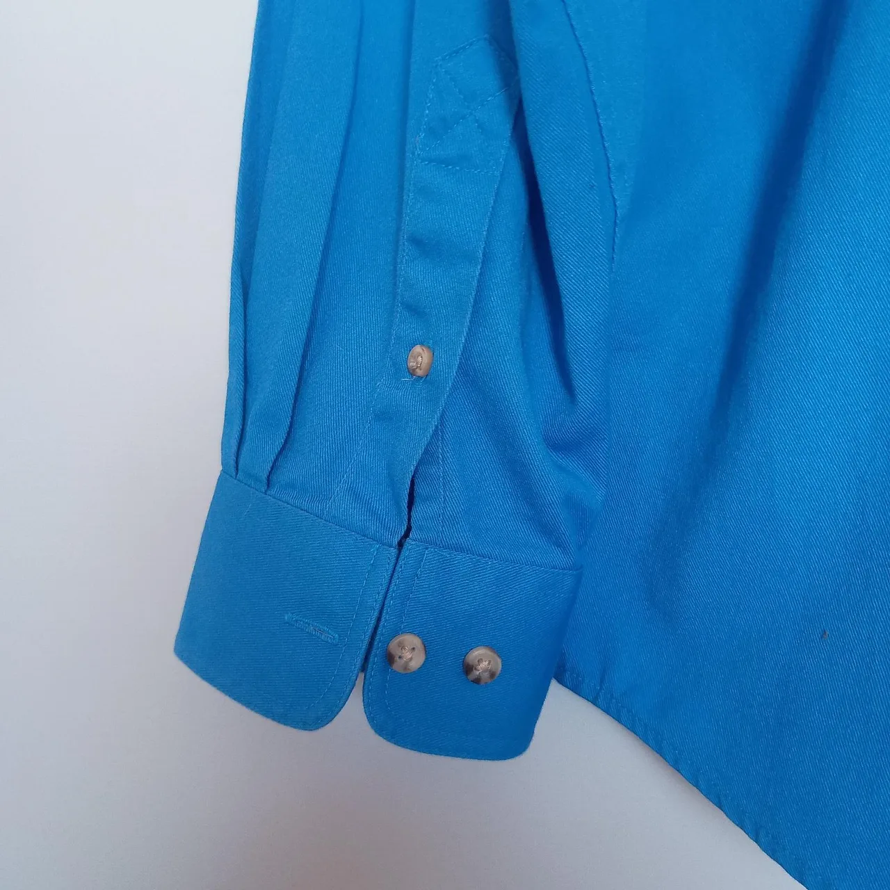 Burke & Wills Australia Blue Half-Button Work Shirt — photo 5