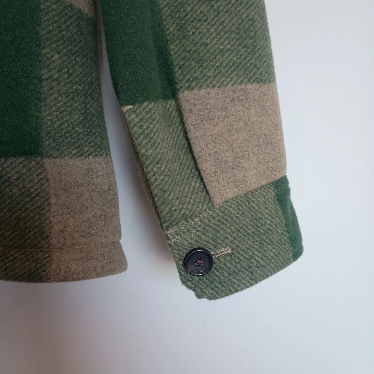 Uniqlo Green Buffalo Check Oversized Shacket Jacket — photo 5