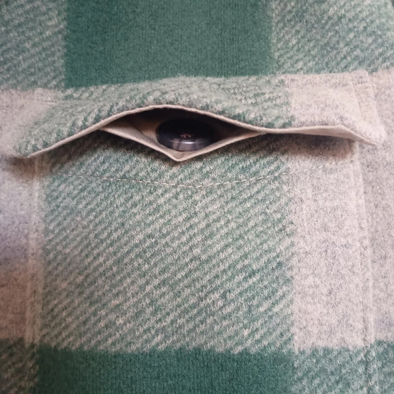 Uniqlo Green Buffalo Check Oversized Shacket Jacket — photo 4