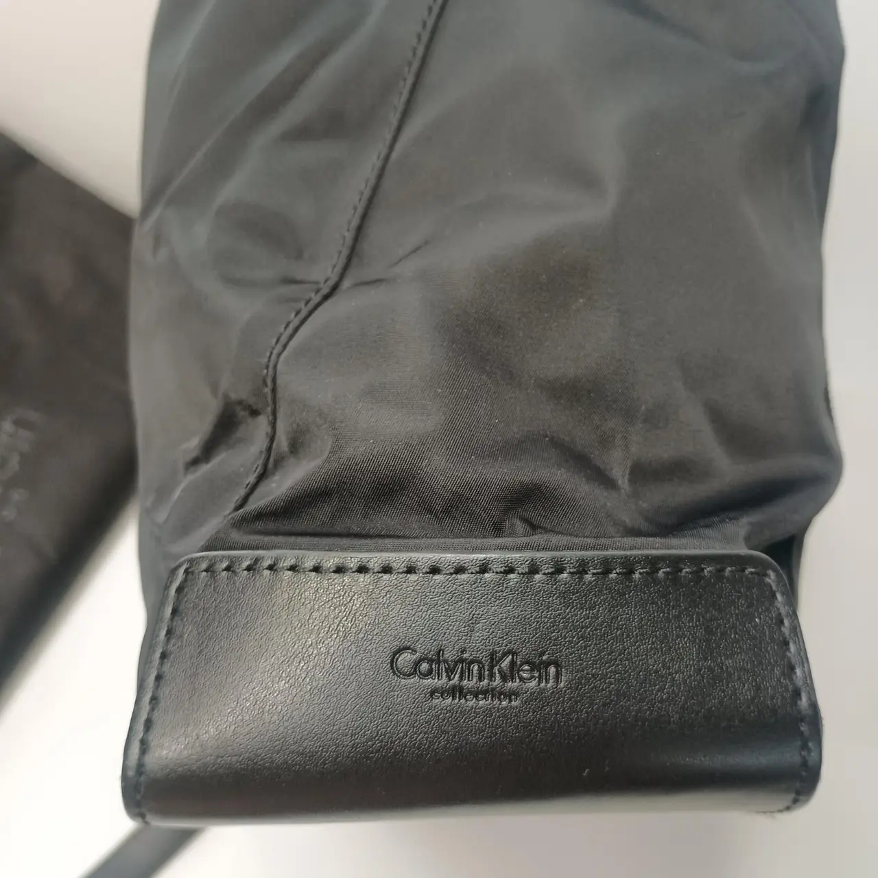 Calvin Klein Collection Black Nylon & Leather Crossbody Bag (w/ Dust Bag) – photo 5