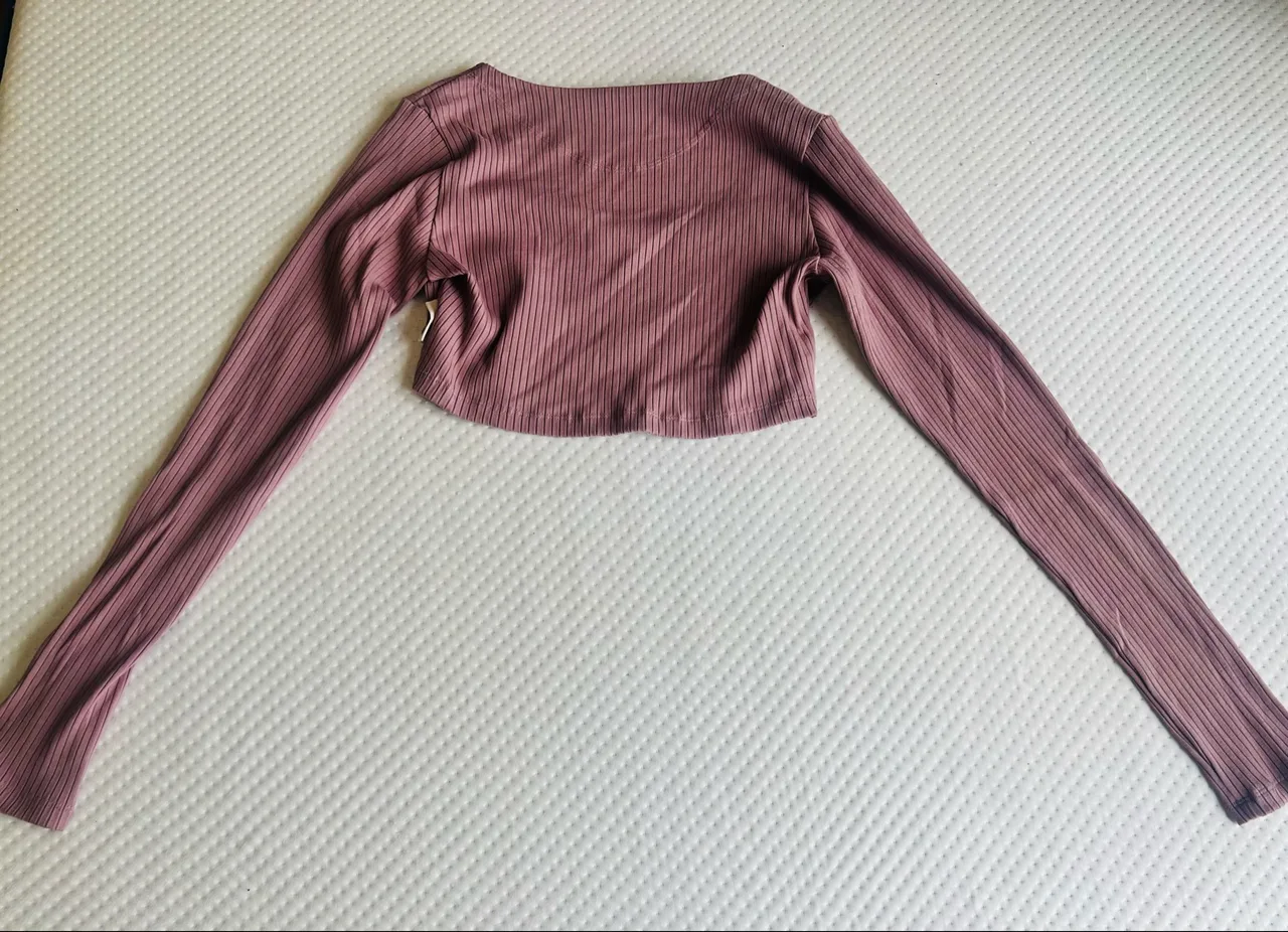 Adidas long sleeve ribbed crop tee — photo 5