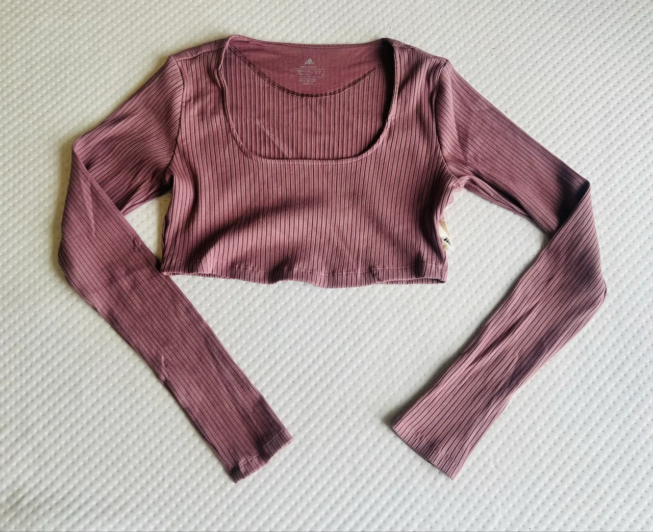 Adidas long sleeve ribbed crop tee — photo 2