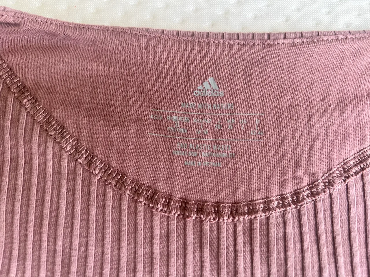 Adidas long sleeve ribbed crop tee — photo 4