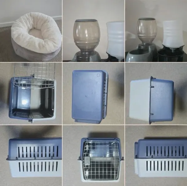 Pet Carrier, Pet Bed & Automatic Pet Feeders - Bundle