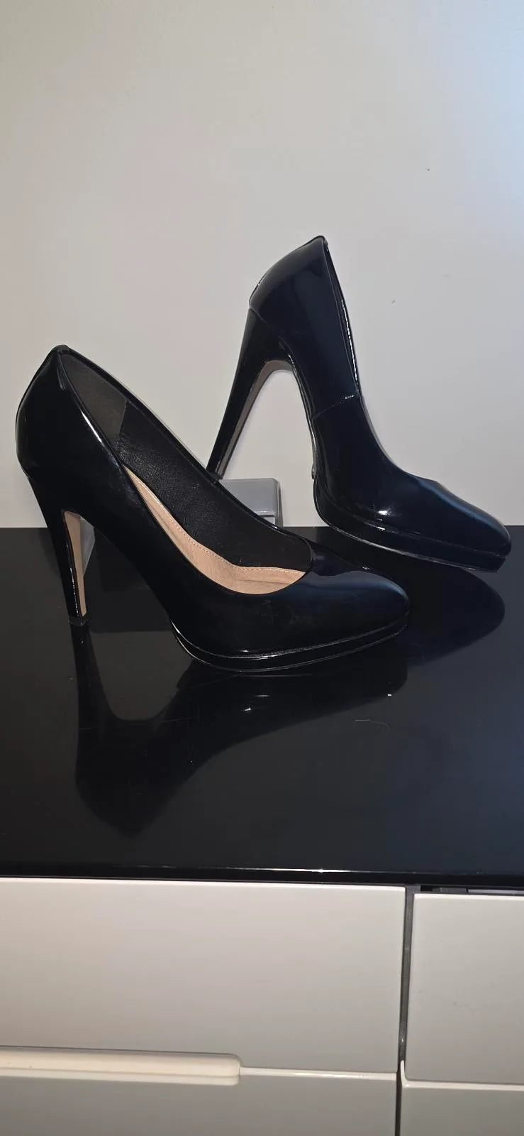 Black Patent High Heel Pumps Elegant Classic Court Shoes – photo 2