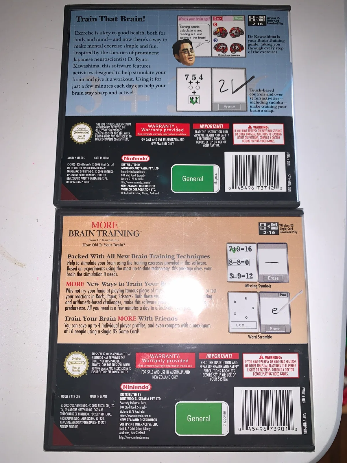 Nintendo DS Game bundle - Brain Training & More Brain training (Sealed) – photo 2