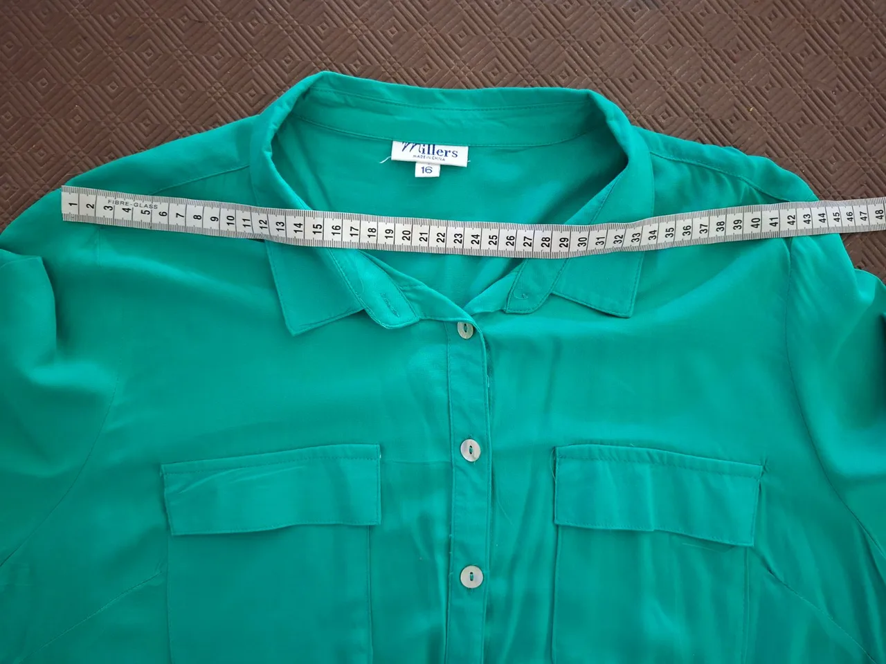 Millers blouse green size 16 long sleeve – photo 4