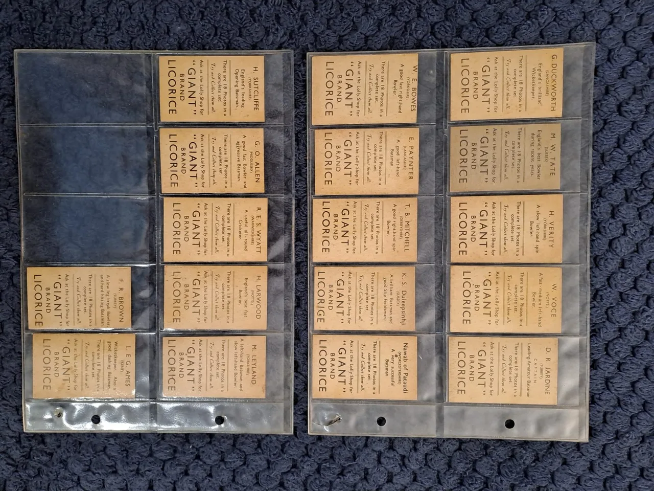 Vintage Giant Brand Licorice Cricket Card Set – 1930s English Cricketers — photo 3