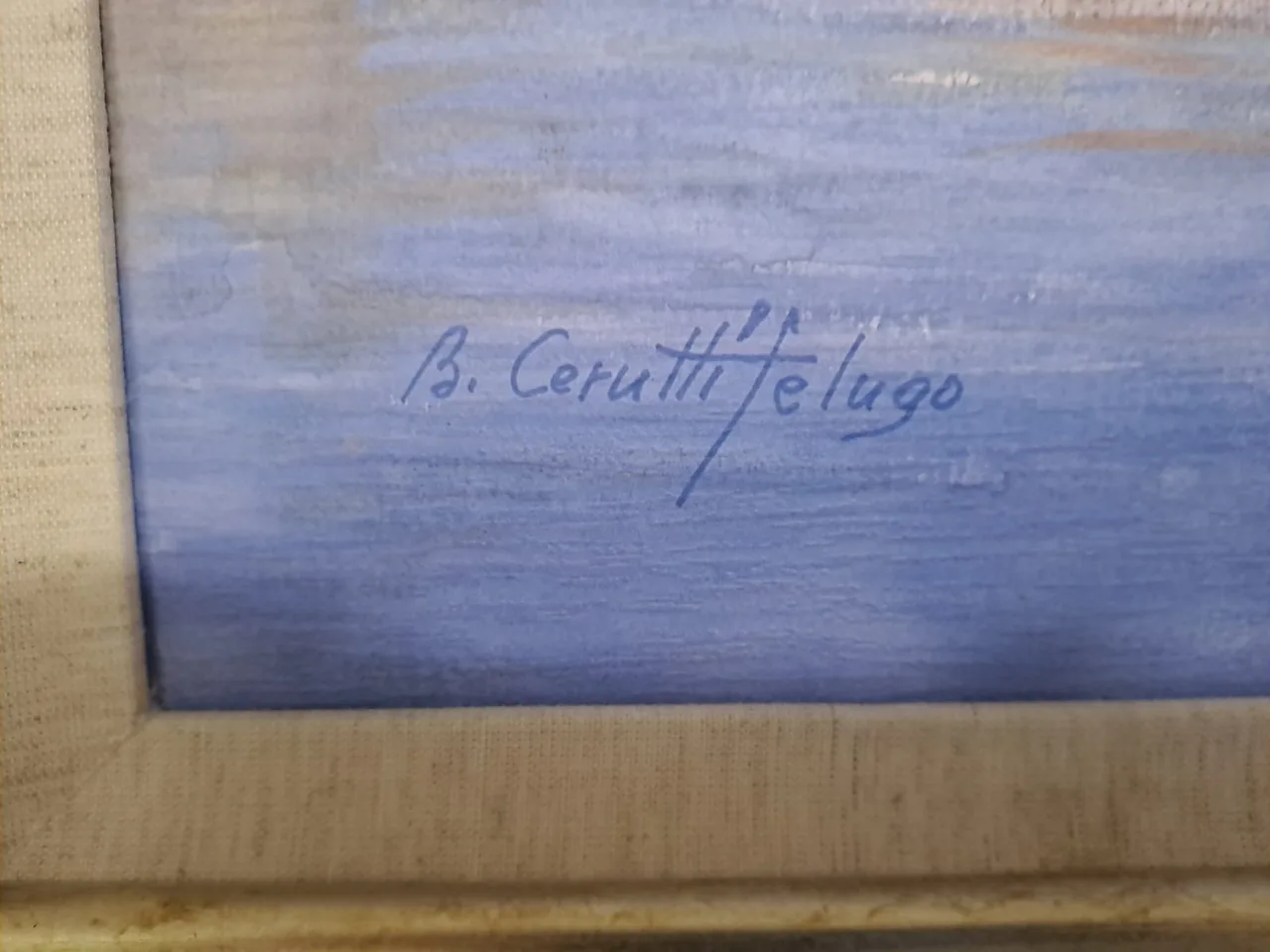 Original B. Cerutti Felugo Italian Painting – Ponte Vecchio Florence – Signed & — photo 4