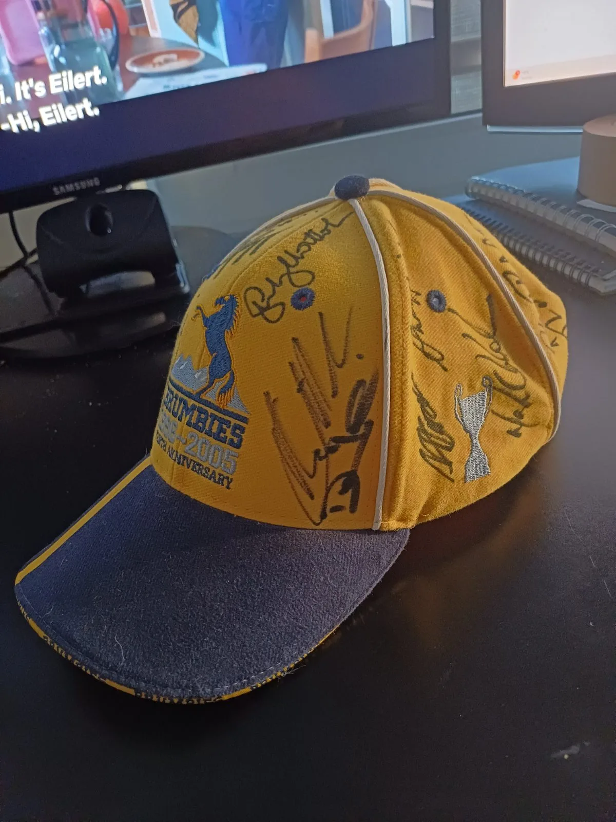 Brumbies 10th Anniversary Cap. Hand Signed — photo 2