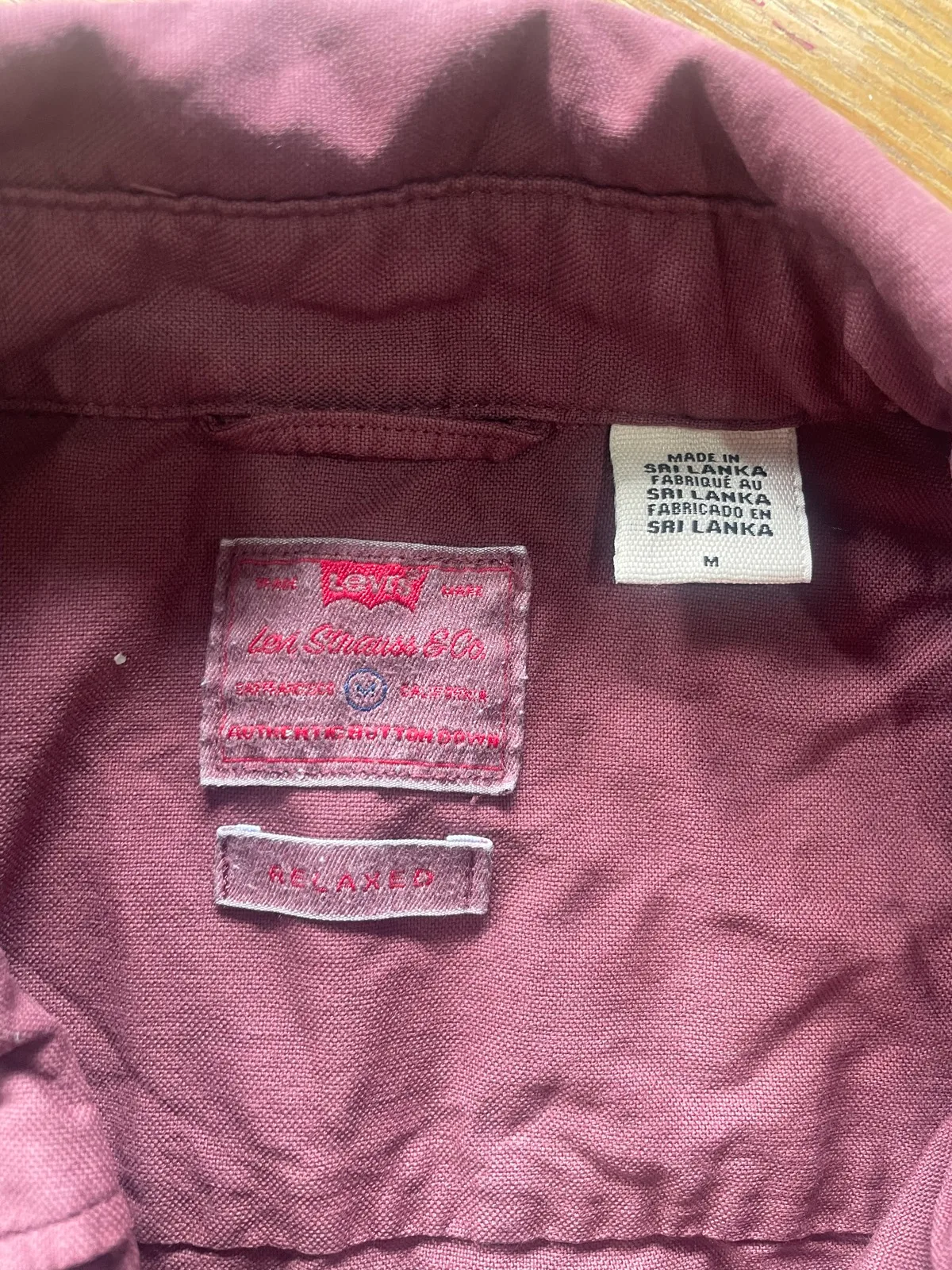 Levi’s Maroon Long Sleeve Shirt – photo 3