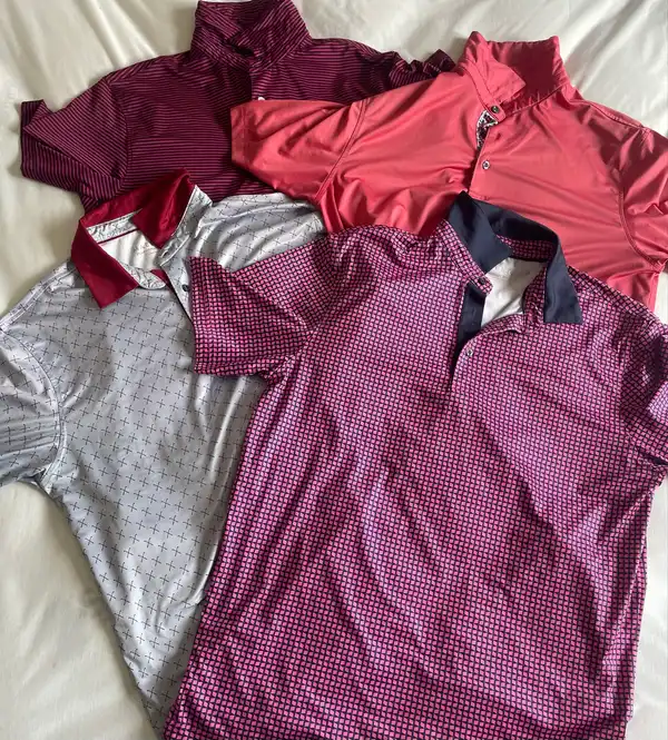 4x Maelreg Golf Polo, Stretch Material, Size M