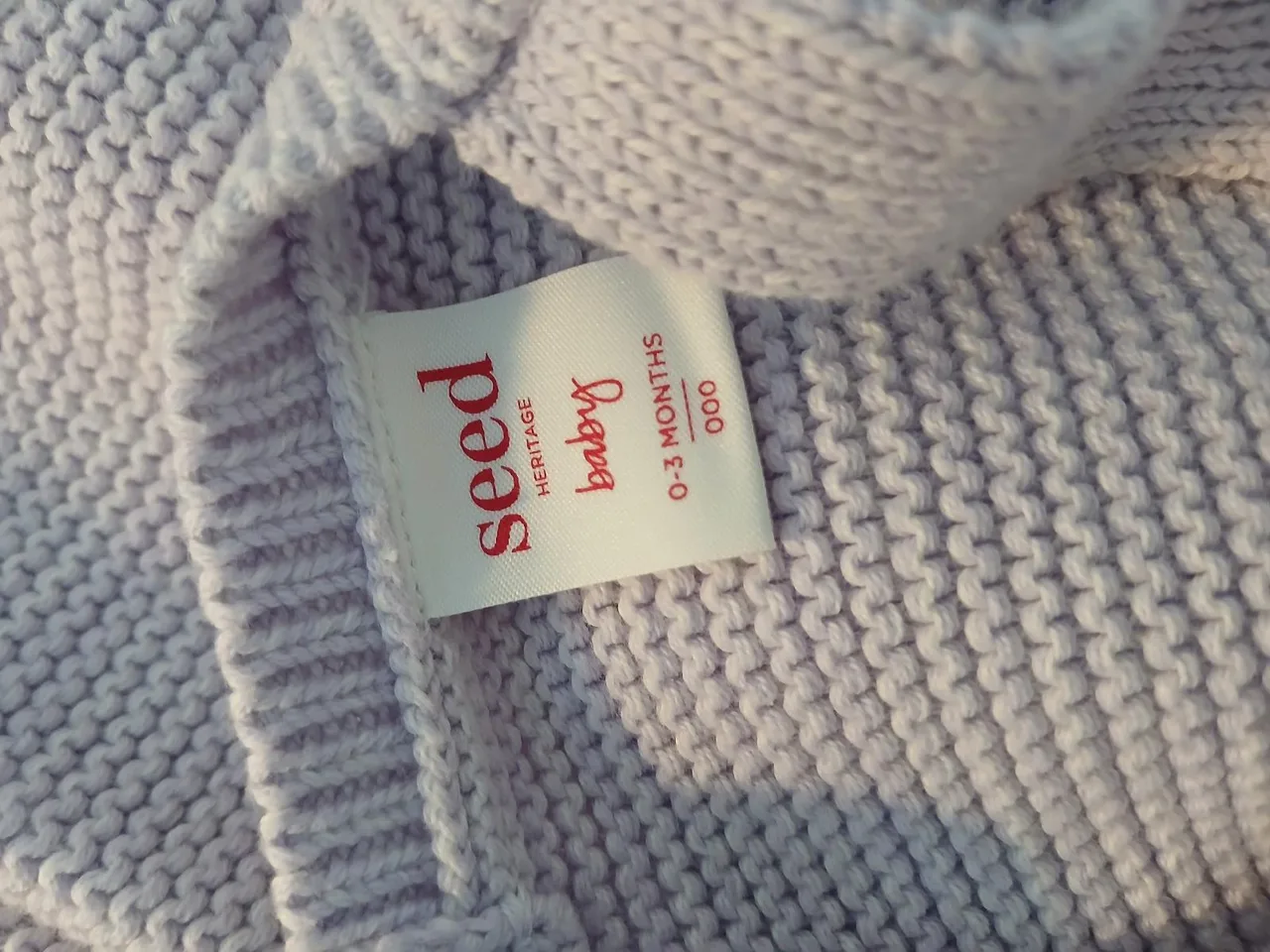 Seed Heritage lilac knitted overalls baby size 000 — photo 3