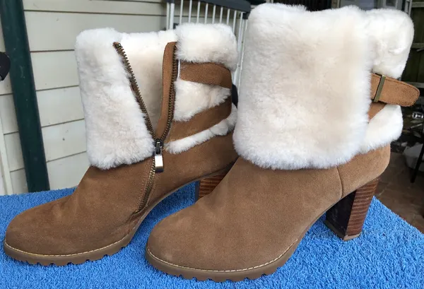 Cutest ever Ugg boots with heel.