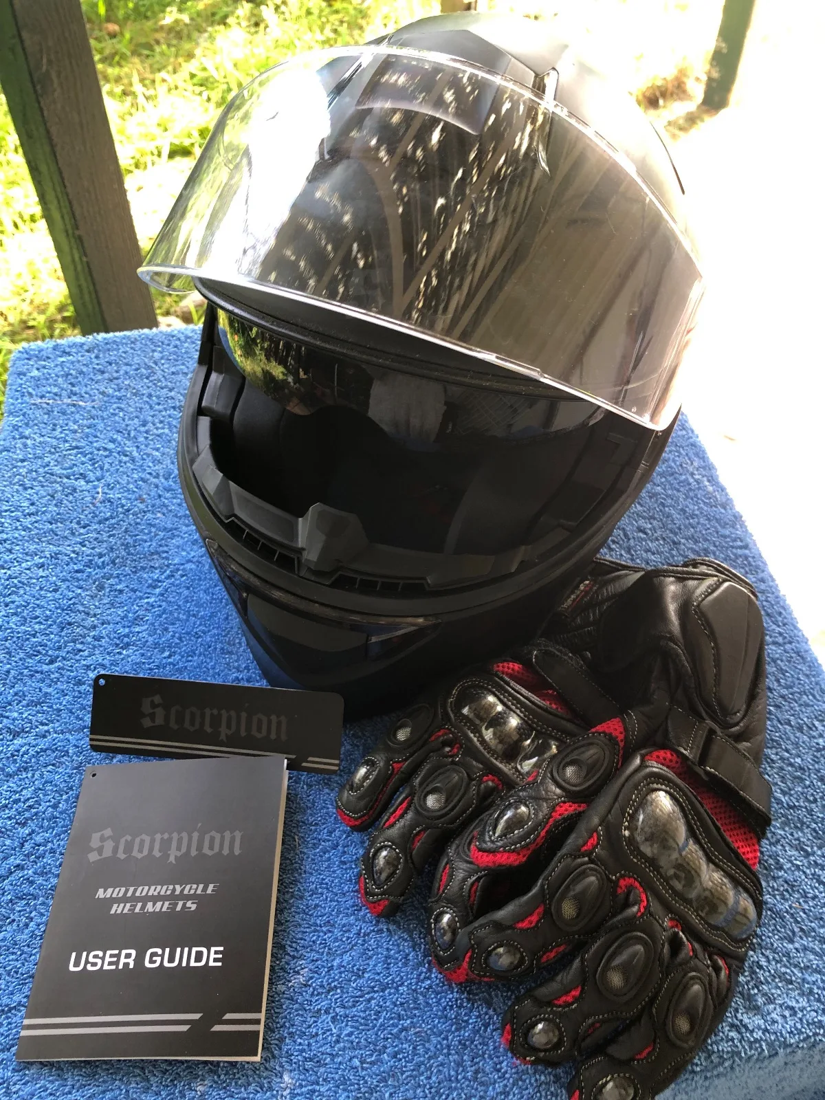 Scorpion motor cycle Helmut. With tags. — photo 4