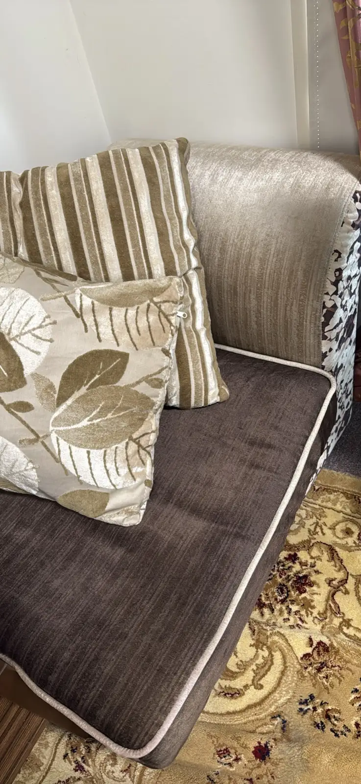 Classic multi textured fabric sofa set – photo 2