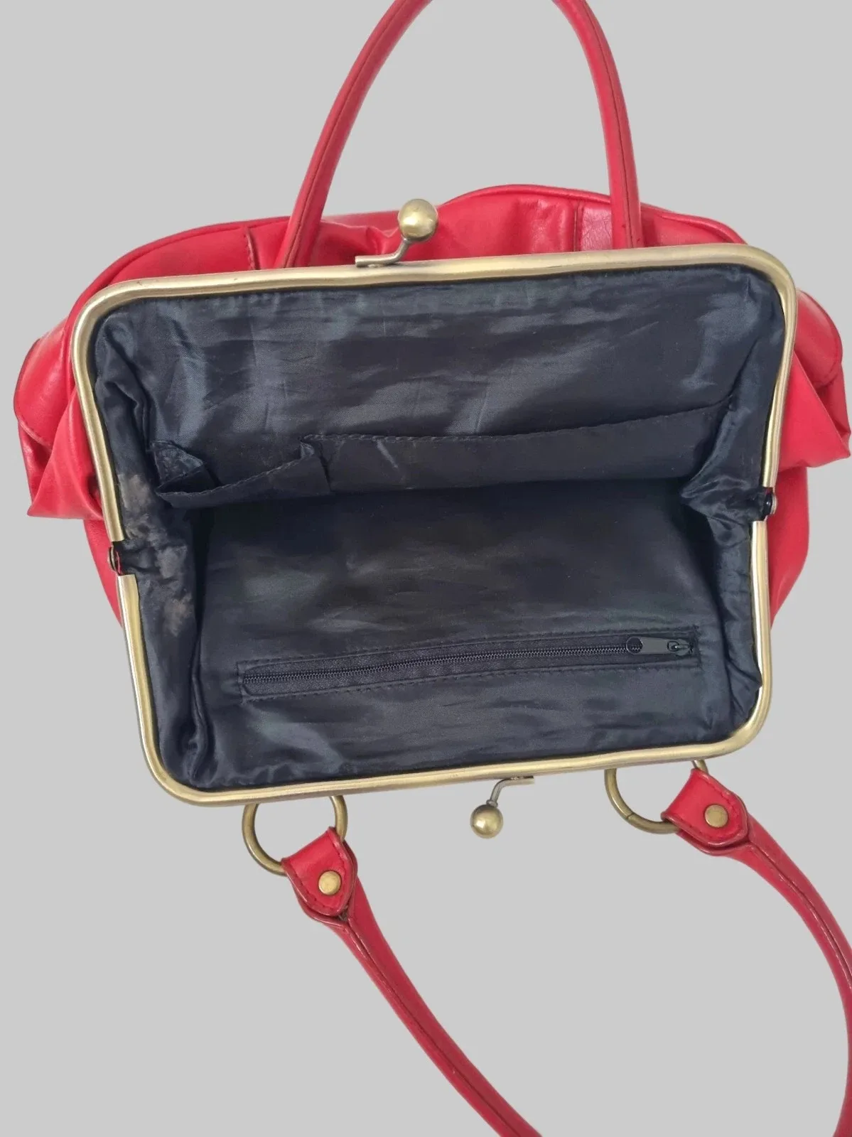2000s Red PVC Handbag — photo 3