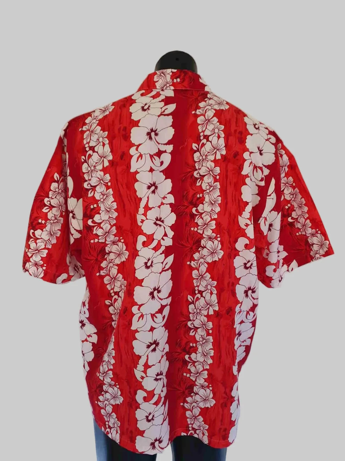 Vintage Red Hawaiian Shirt With Hibiscus Flowers - XL — photo 5