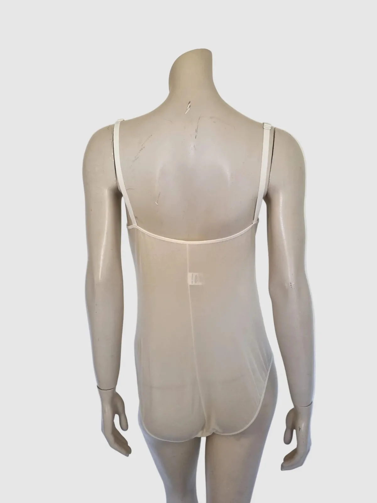 1980s Vintage Cream and White Teddy, Bodysuit, by Kayser - S to M – photo 7