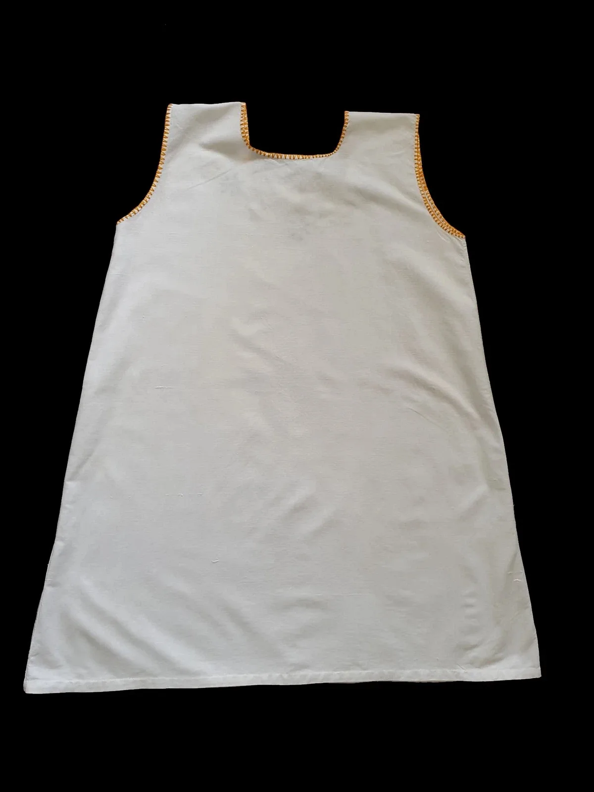 Vintage Embroidered Linen Chemise, Shift - M — photo 8