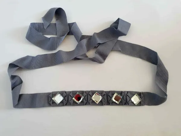 Grey Rhinestone Tie Belt by J. Crew