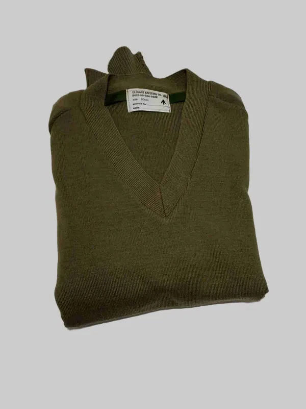 1980s Woollen Army Jumper - New Old Stock - Extra Small