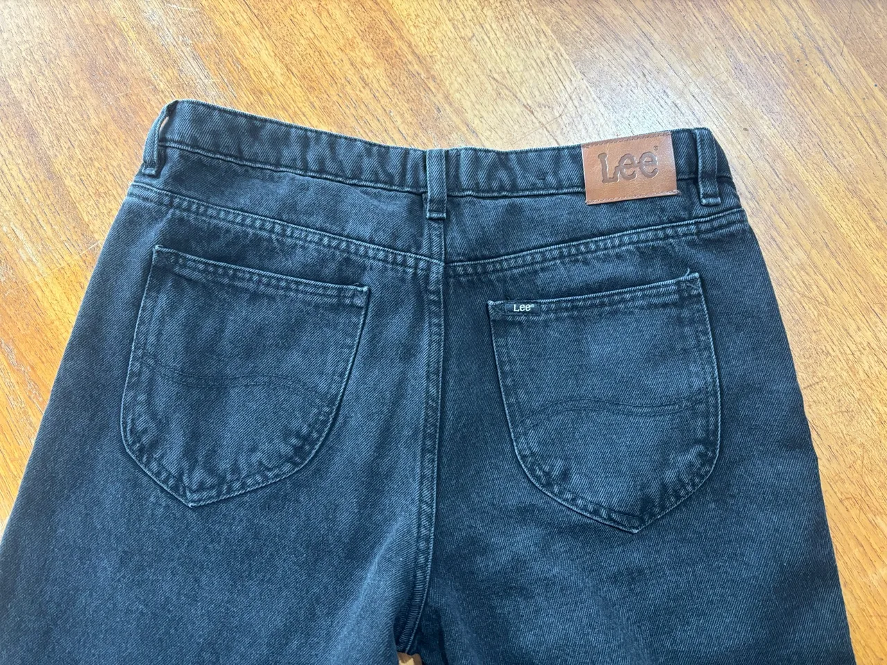 Lee Mid Slim Straight Ladies Jeans Black Drift Wash Size 12 – photo 2